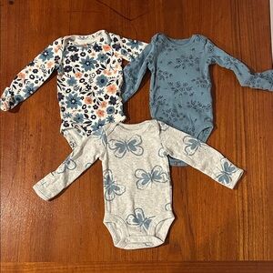 Floral and Butterfly Print Kids One Pieces Set